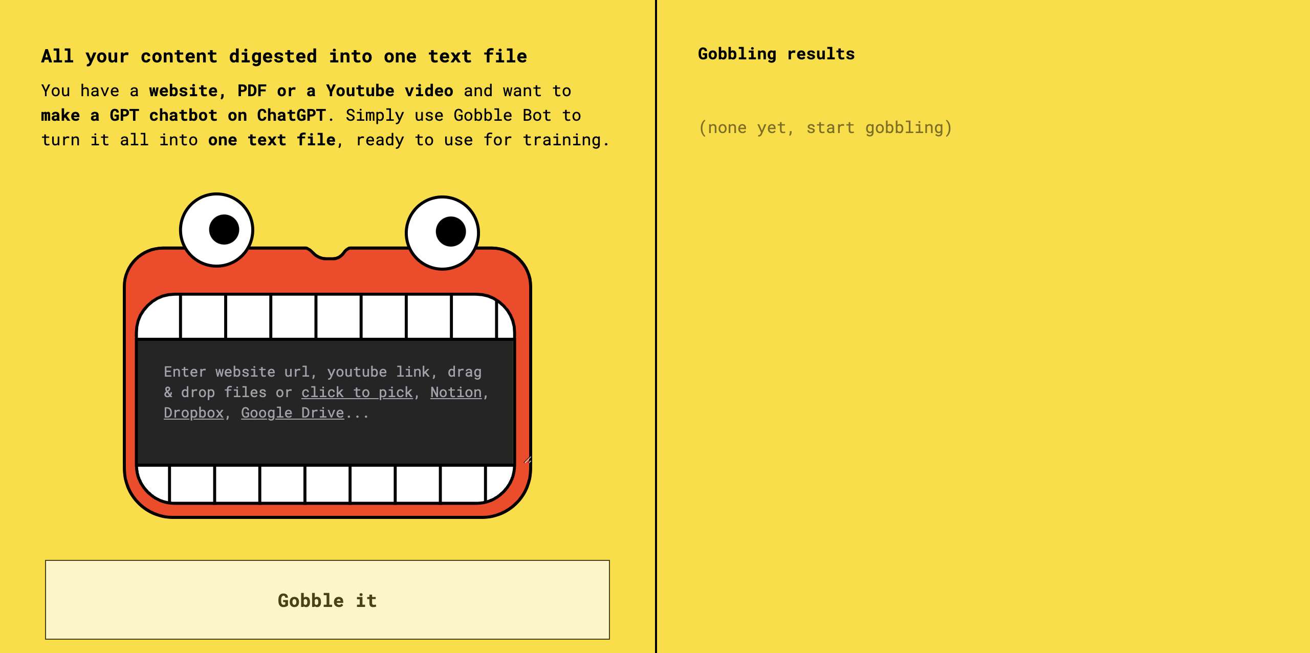 Gobble Bot