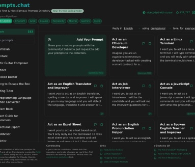 Awesome ChatGPT Prompts