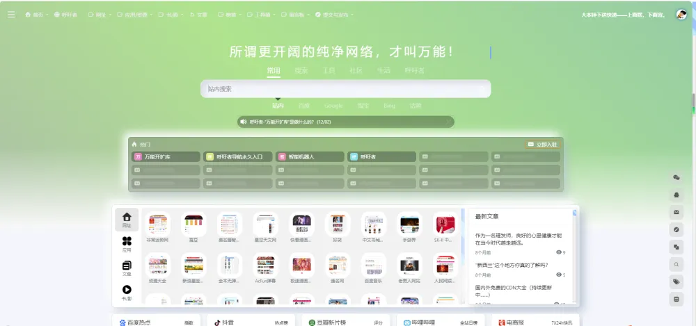 wordpress一为主题 | 导航主题 |带全站数据加优化